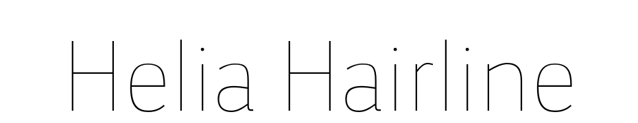 Helia Hairline cкачати шрифт безкоштовно